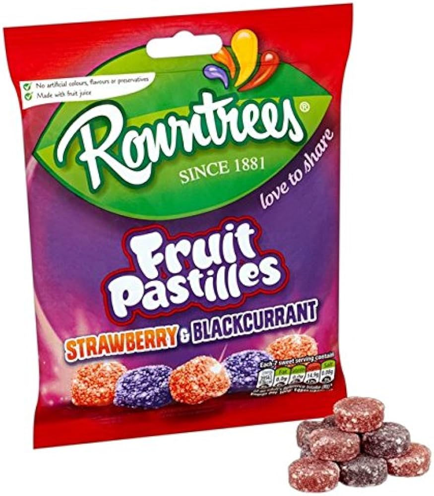 Amazon.com : Rowntrees Red and Black Fruit Pastilles Bag 143g Amazon.com : Rowntrees Red and Black Fruit Pastilles Bag 143g